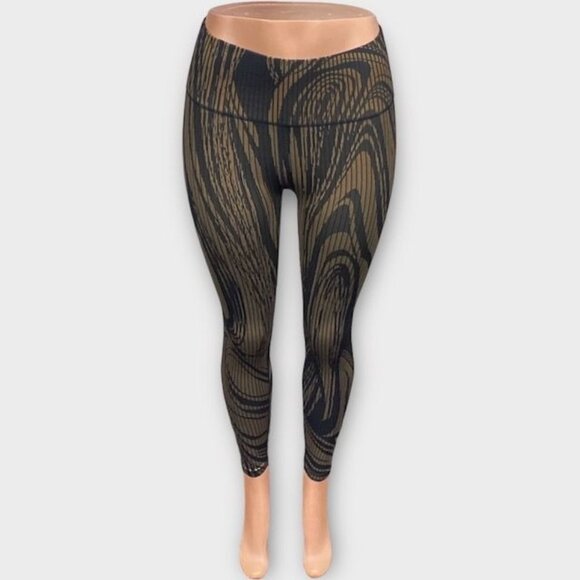 Sage Collective Jacquard Rib Knit Leggings Brown Sepia Tint Size,  Medium - Picture 2 of 9